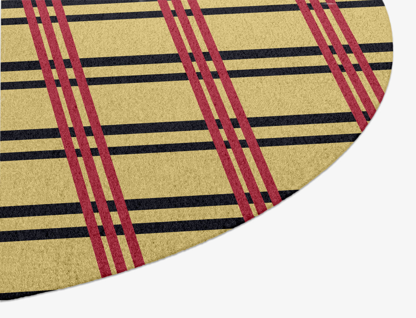 Zand Geometric Oval Hand Knotted Tibetan Wool Custom Rug by Rug Artisan