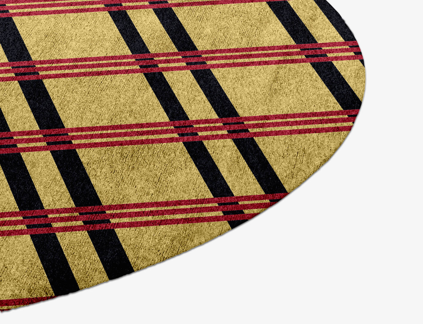 Zand Geometric Round Hand Knotted Bamboo Silk Custom Rug by Rug Artisan