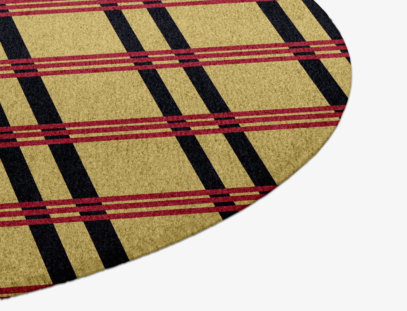 Zand Geometric Round Hand Knotted Tibetan Wool Custom Rug by Rug Artisan