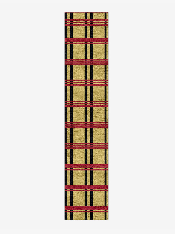 Zand Geometric Runner Hand Knotted Bamboo Silk Custom Rug by Rug Artisan
