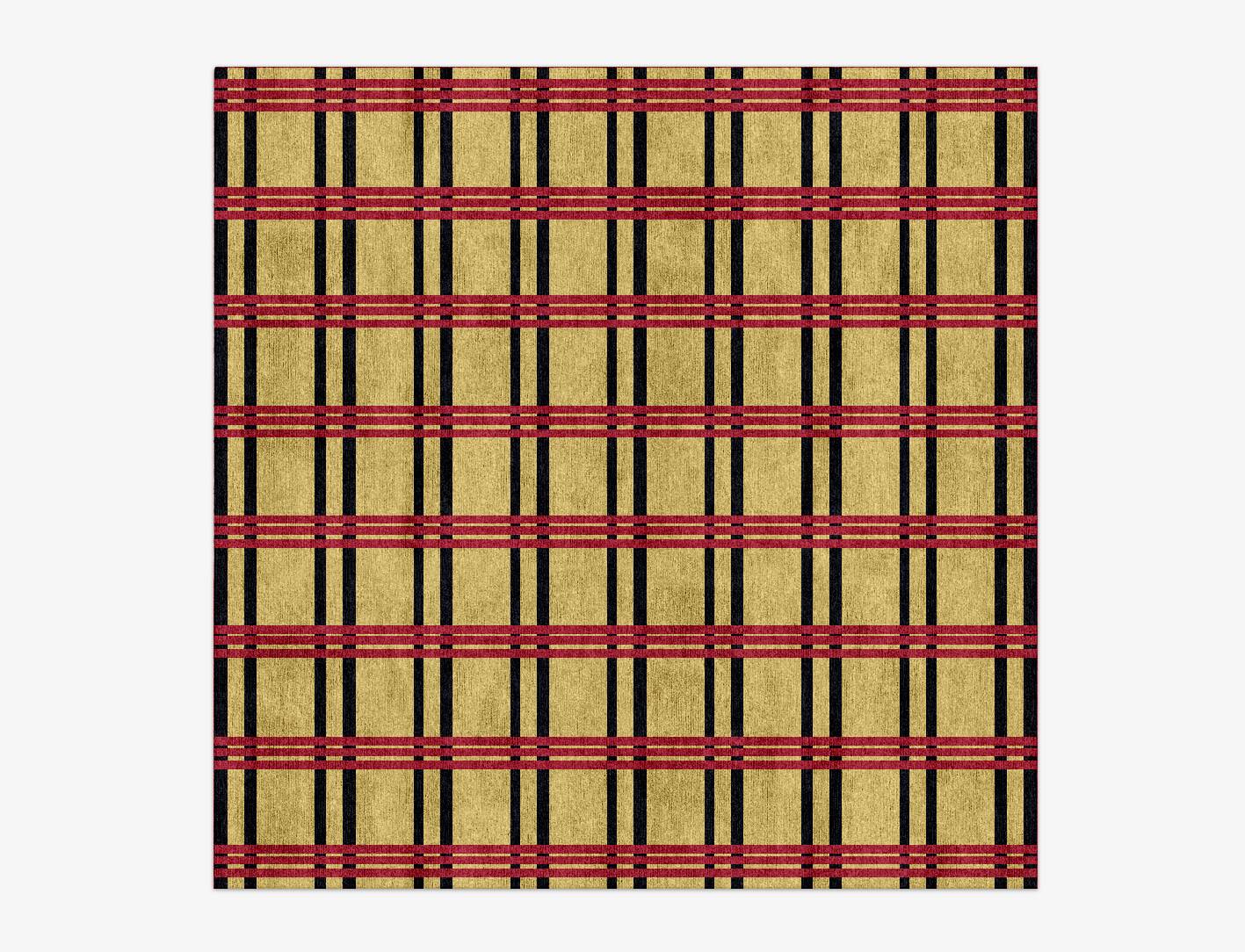 Zand Geometric Square Hand Knotted Bamboo Silk Custom Rug by Rug Artisan