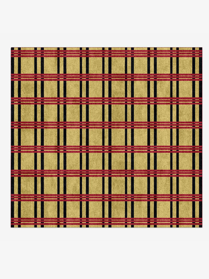 Zand Geometric Square Hand Knotted Bamboo Silk Custom Rug by Rug Artisan