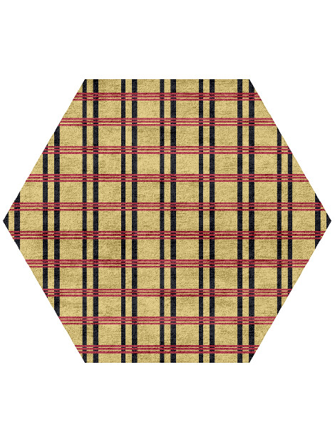 Zand Geometric Hexagon Hand Tufted Bamboo Silk Custom Rug by Rug Artisan