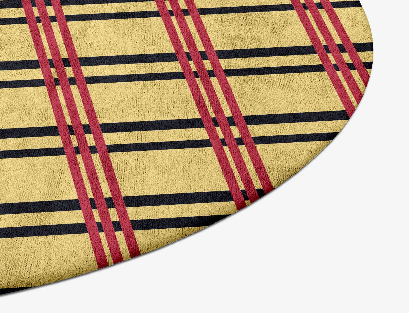 Zand Geometric Oval Hand Tufted Bamboo Silk Custom Rug by Rug Artisan