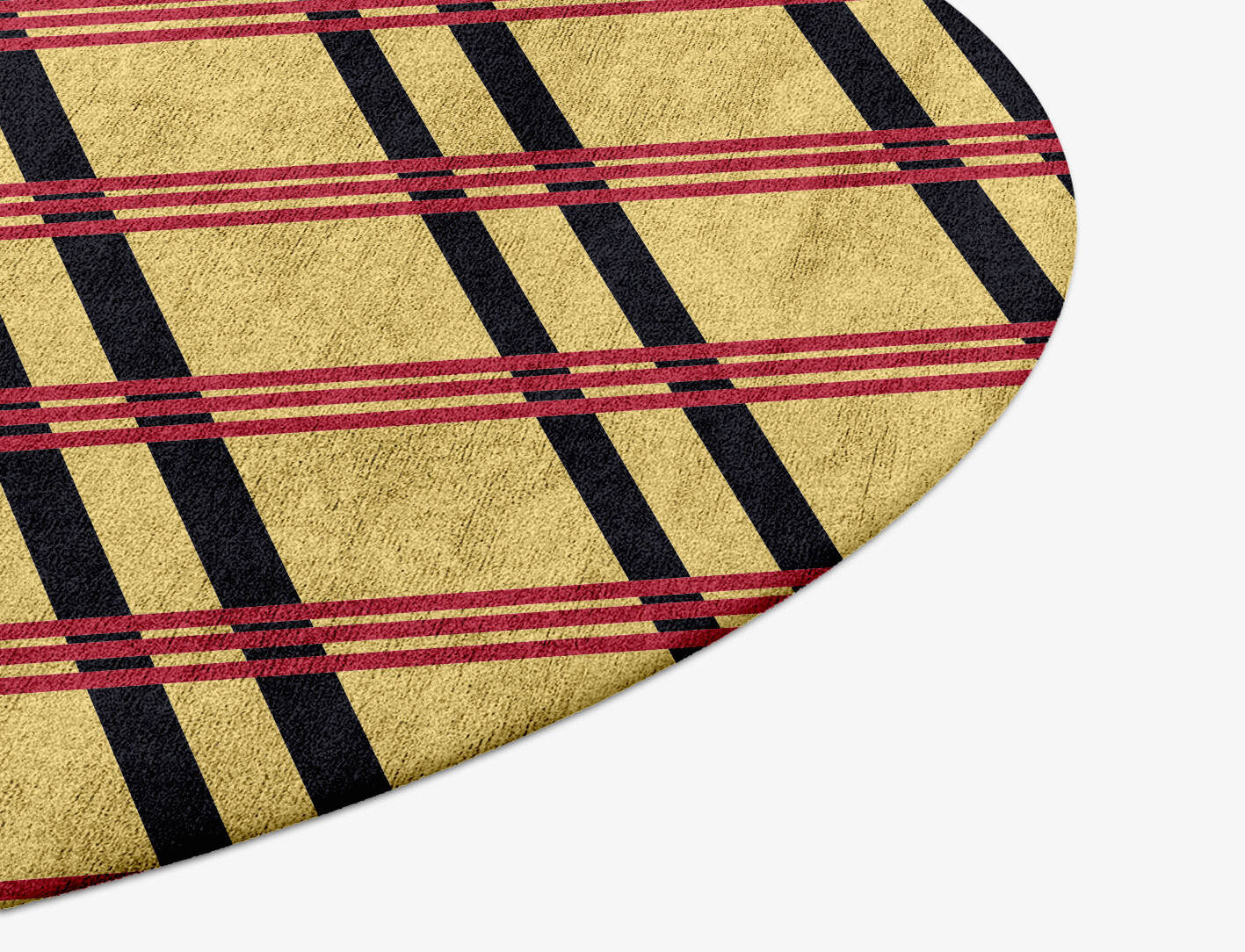 Zand Geometric Round Hand Tufted Bamboo Silk Custom Rug by Rug Artisan