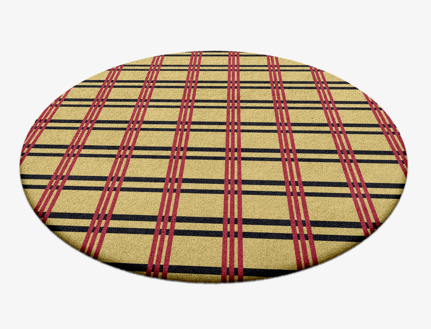 Zand Geometric Round Hand Tufted Pure Wool Custom Rug by Rug Artisan