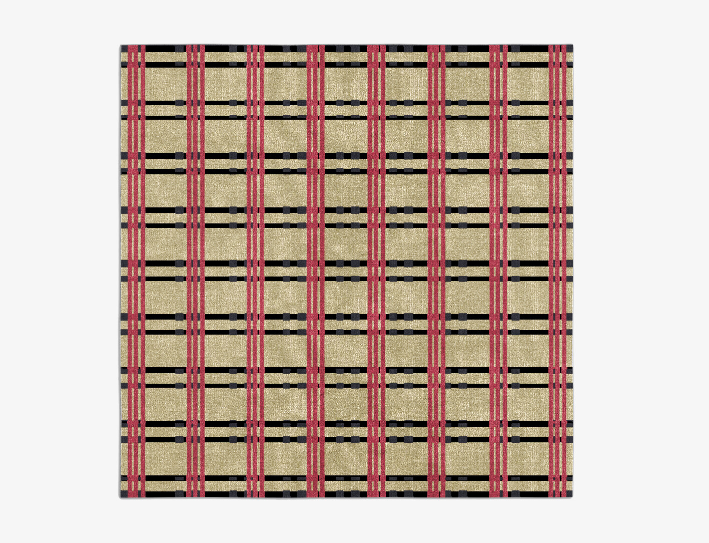 Zand Geometric Square Outdoor Recycled Yarn Custom Rug by Rug Artisan