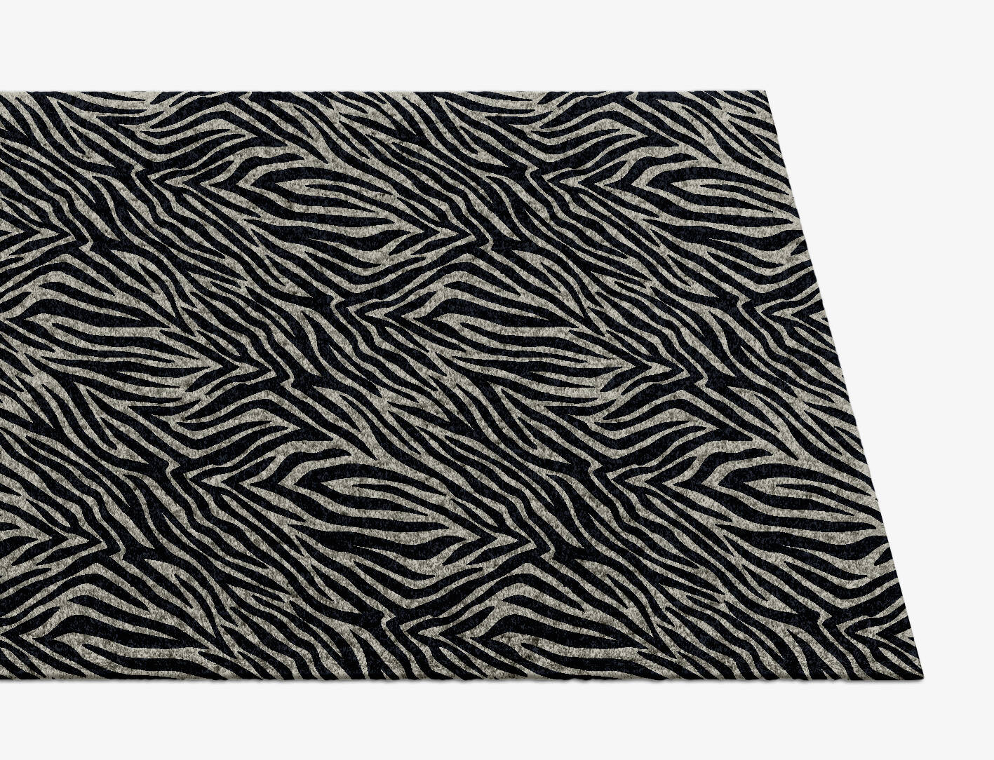 Zebra Hide Animal Prints Runner Hand Knotted Tibetan Wool Custom Rug by Rug Artisan