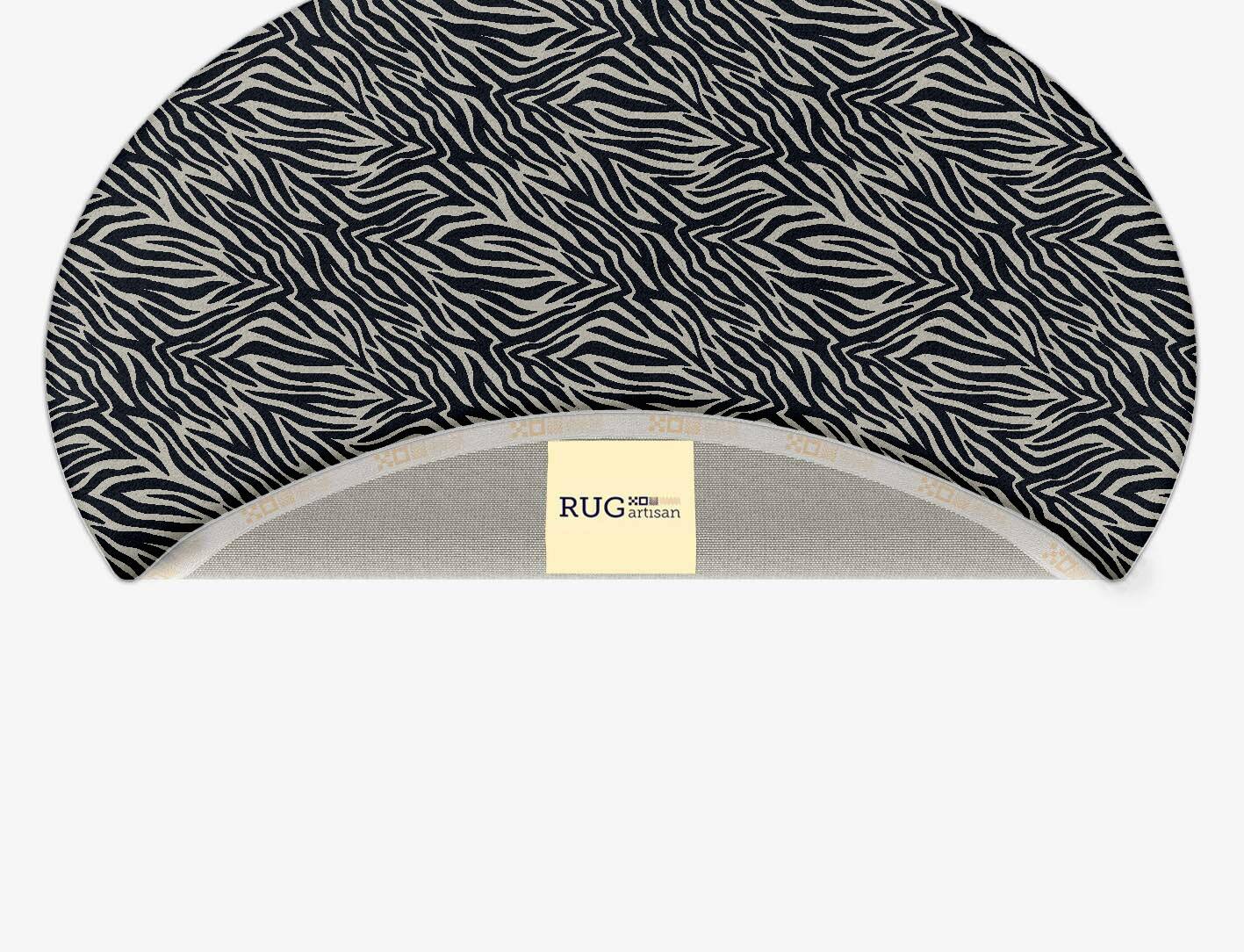 Zebra Hide Animal Prints Oval Hand Tufted Pure Wool Custom Rug by Rug Artisan