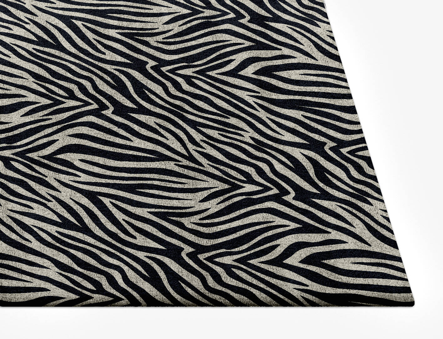 Zebra Hide Animal Prints Rectangle Hand Tufted Bamboo Silk Custom Rug by Rug Artisan