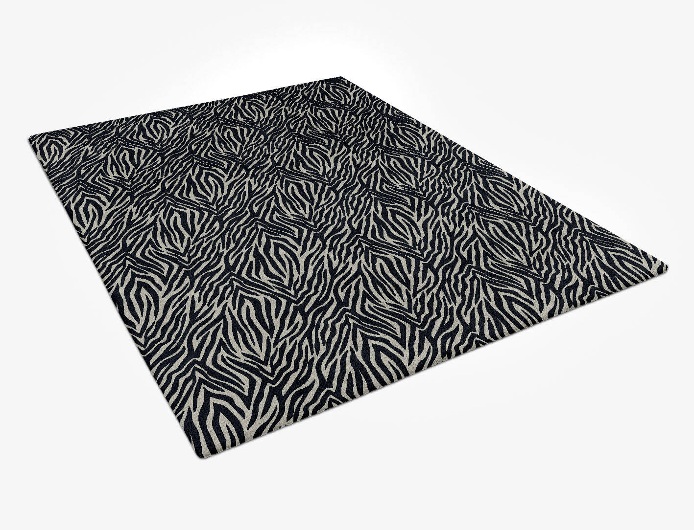Zebra Hide Animal Prints Rectangle Hand Tufted Pure Wool Custom Rug by Rug Artisan