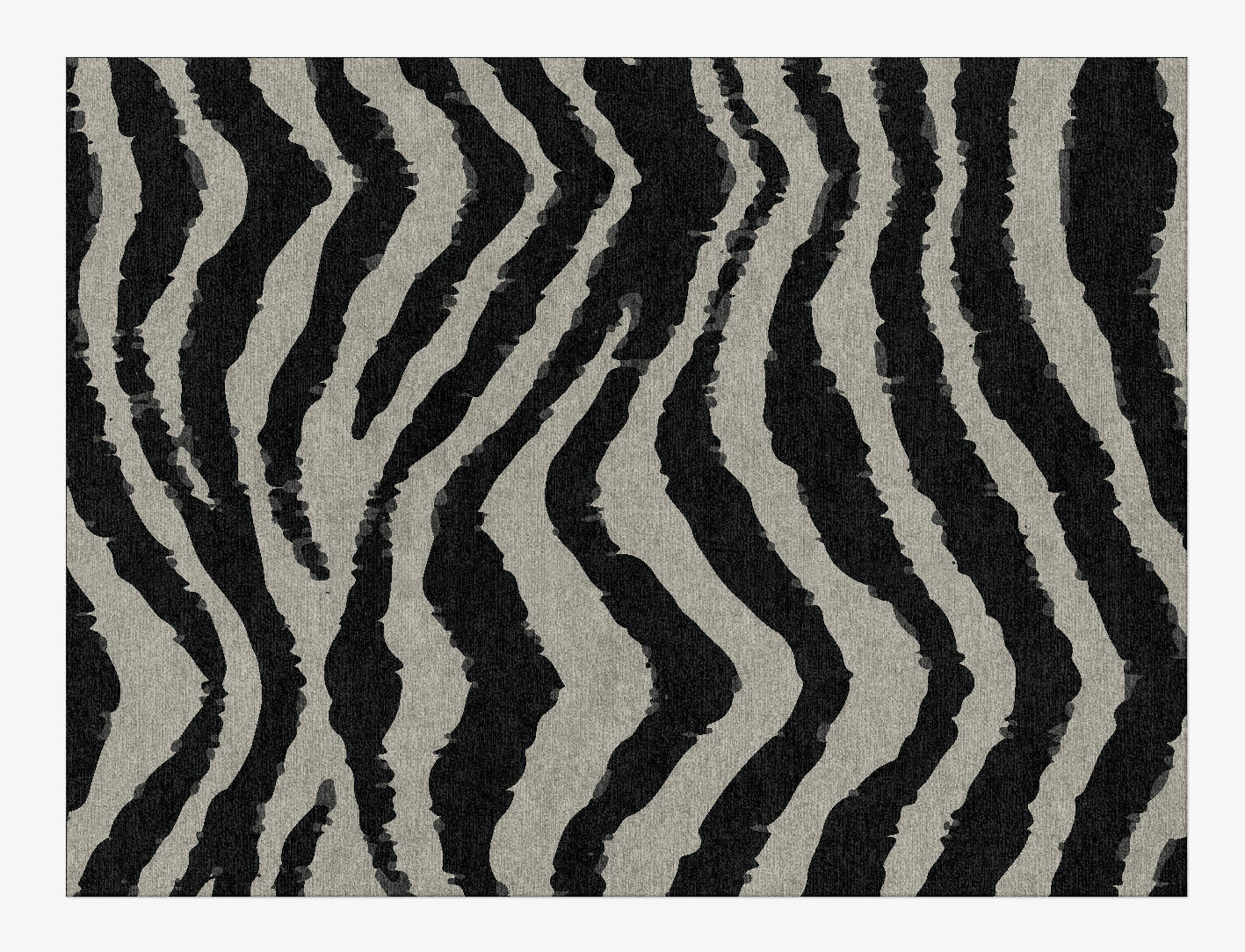 Zebra Repeat Animal Prints Rectangle Hand Knotted Tibetan Wool Custom Rug by Rug Artisan