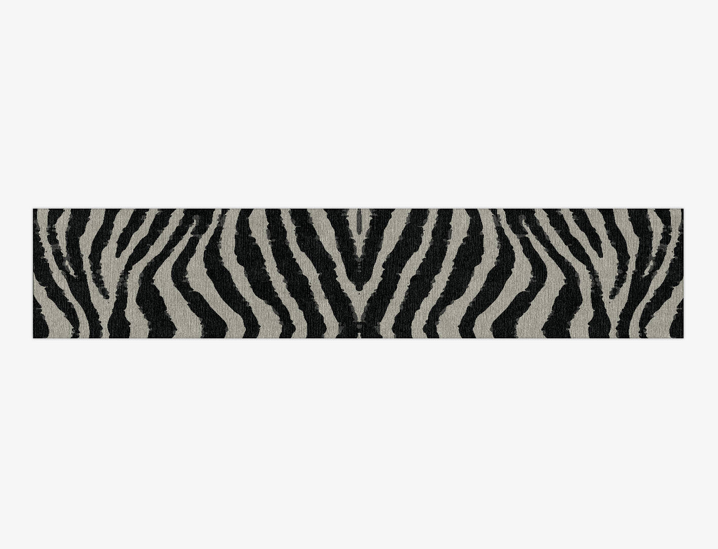 Zebra Repeat Animal Prints Runner Hand Knotted Tibetan Wool Custom Rug by Rug Artisan