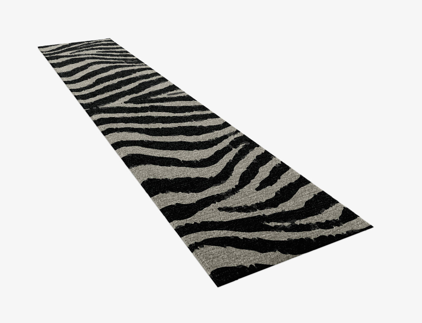 Zebra Repeat Animal Prints Runner Hand Knotted Tibetan Wool Custom Rug by Rug Artisan