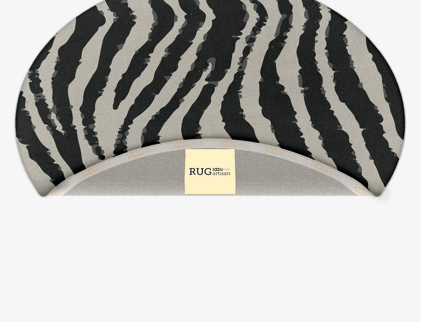 Zebra Repeat Animal Prints Oval Hand Tufted Pure Wool Custom Rug by Rug Artisan