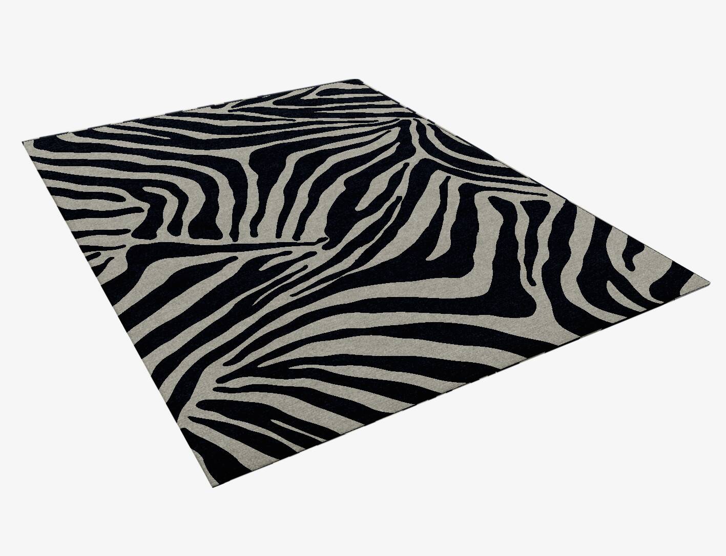 Zebra Stripes Animal Prints Rectangle Hand Knotted Tibetan Wool Custom Rug by Rug Artisan