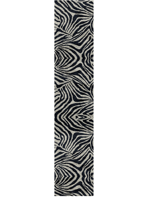 Zebra Stripes Animal Prints Runner Hand Knotted Bamboo Silk Custom Rug by Rug Artisan