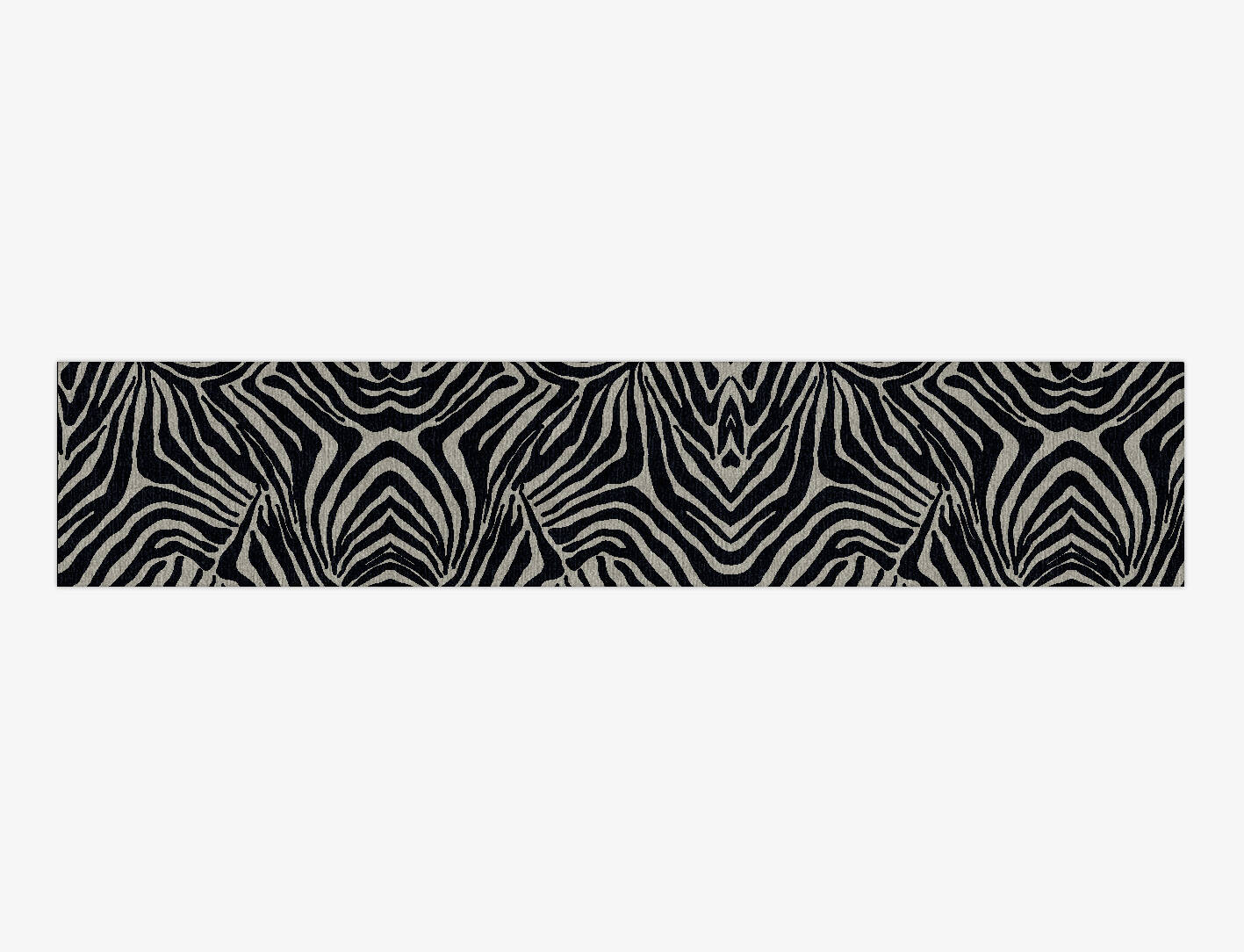 Zebra Stripes Animal Prints Runner Hand Knotted Tibetan Wool Custom Rug by Rug Artisan
