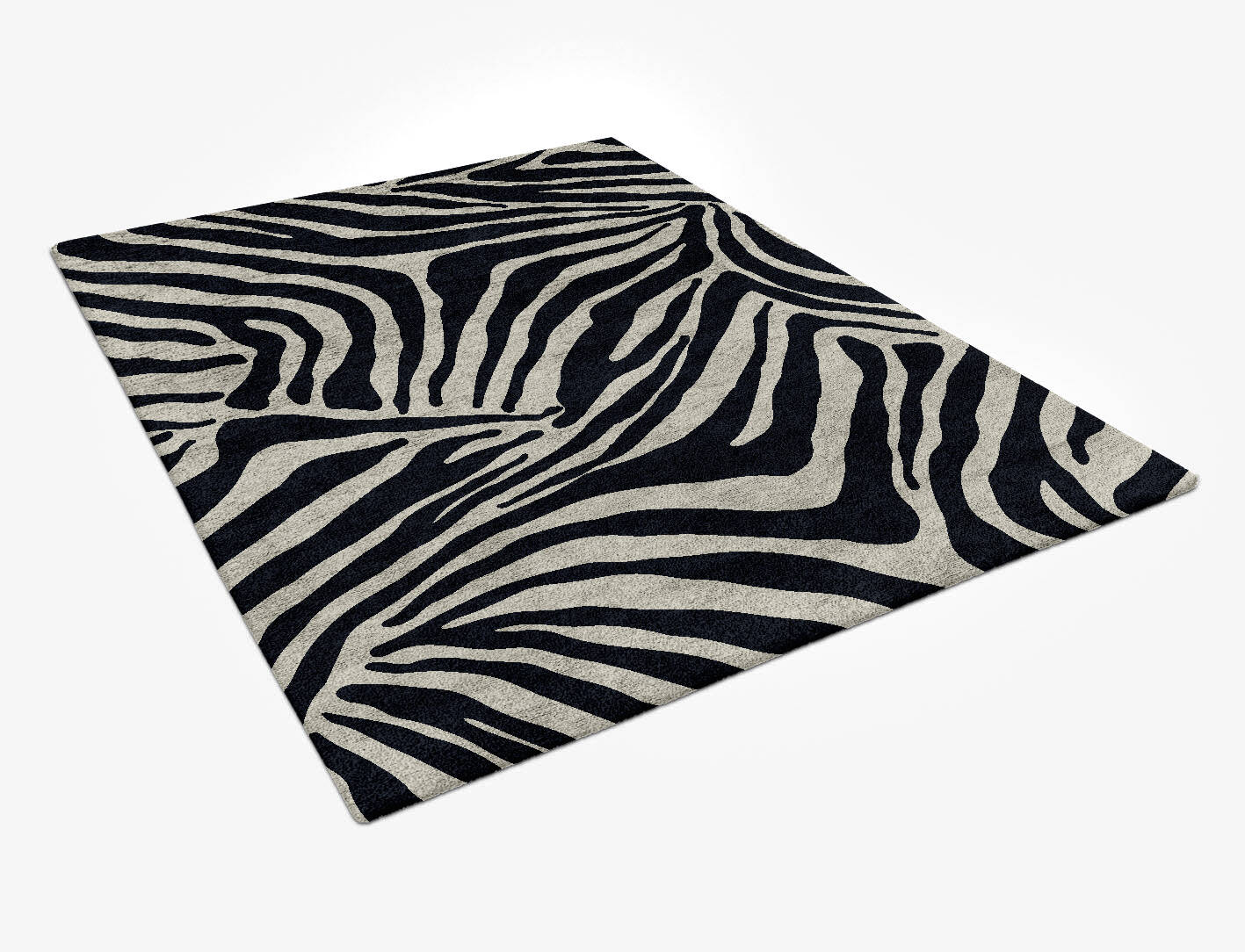 Zebra Stripes Animal Prints Rectangle Hand Tufted Bamboo Silk Custom Rug by Rug Artisan