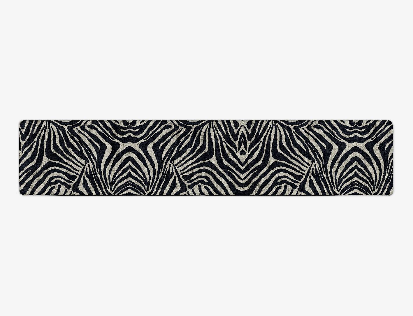 Zebra Stripes Animal Prints Runner Hand Tufted Bamboo Silk Custom Rug by Rug Artisan