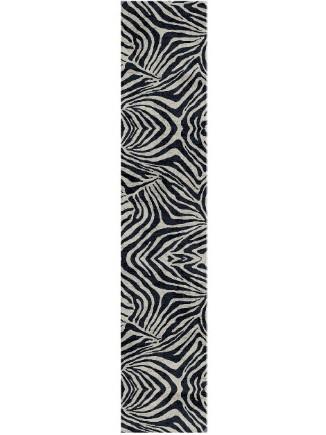 Zebra Stripes Animal Prints Runner Hand Tufted Bamboo Silk Custom Rug by Rug Artisan