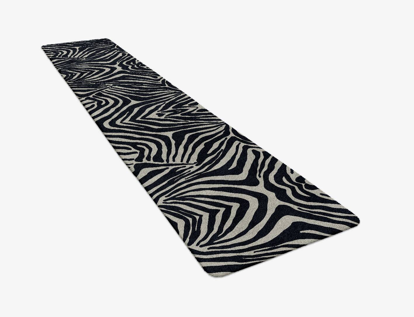 Zebra Stripes Animal Prints Runner Hand Tufted Pure Wool Custom Rug by Rug Artisan