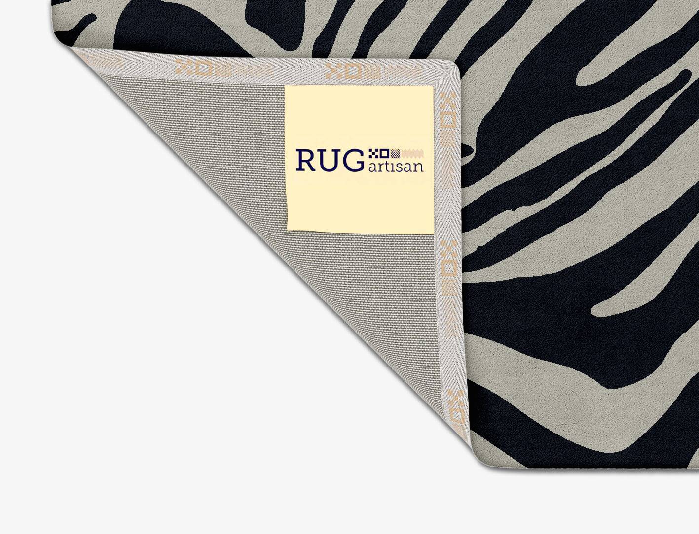 Zebra Stripes Animal Prints Square Hand Tufted Pure Wool Custom Rug by Rug Artisan
