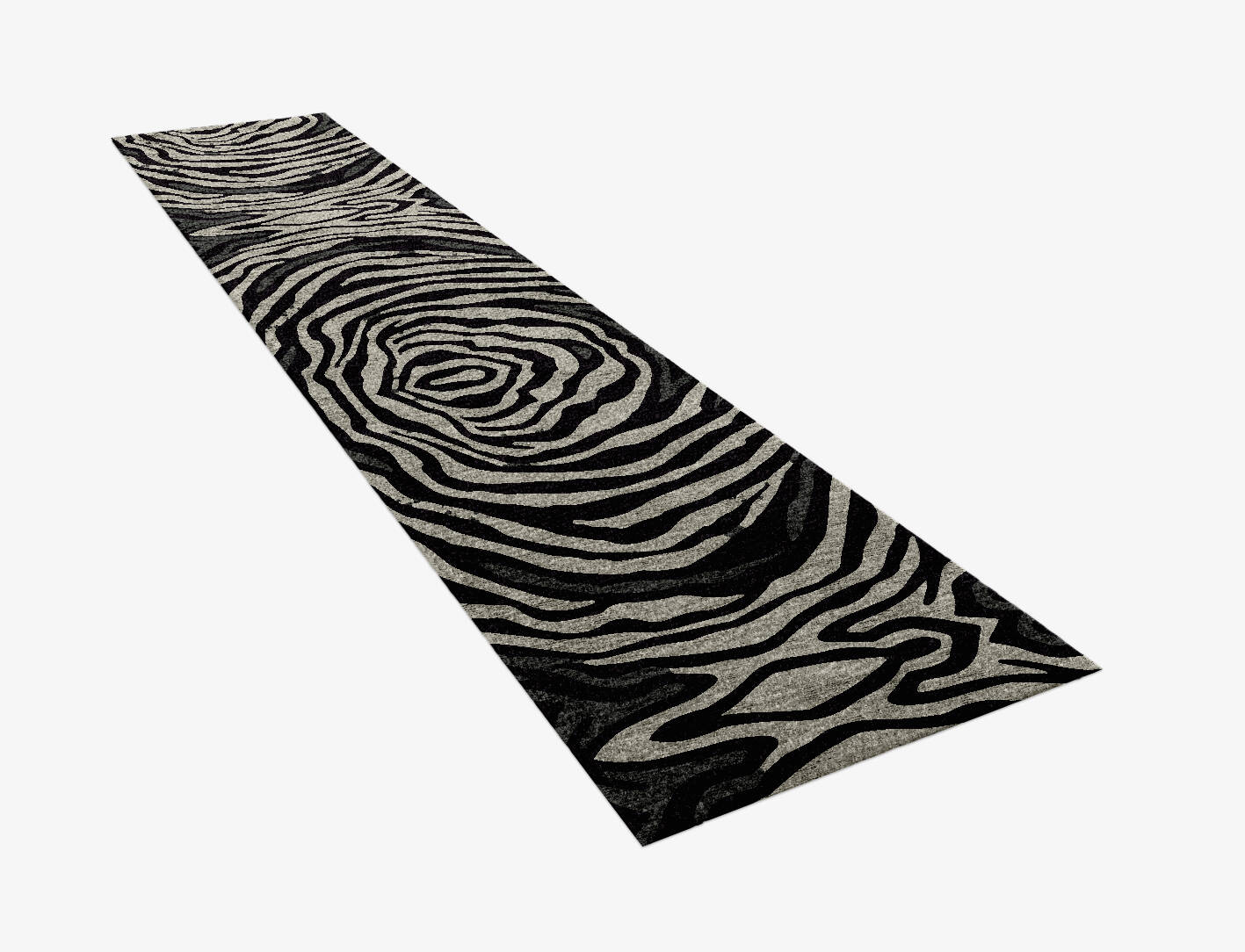 Zebroid Animal Prints Runner Hand Knotted Bamboo Silk Custom Rug by Rug Artisan
