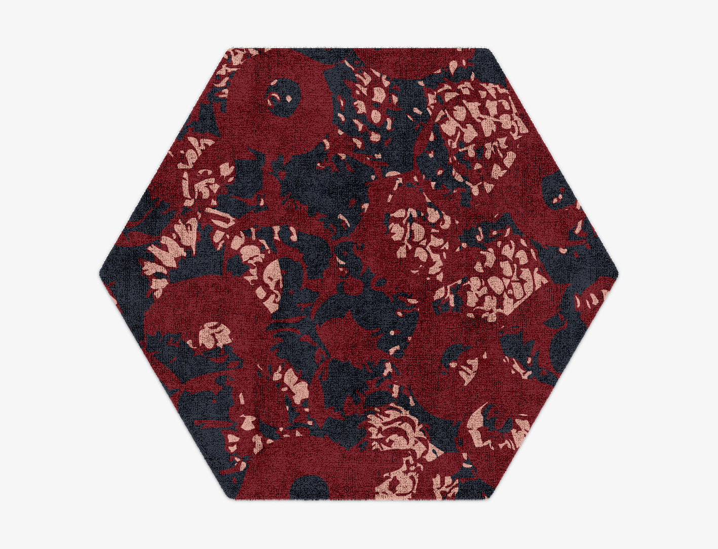 Zeitun Abstract Hexagon Hand Knotted Bamboo Silk Custom Rug by Rug Artisan