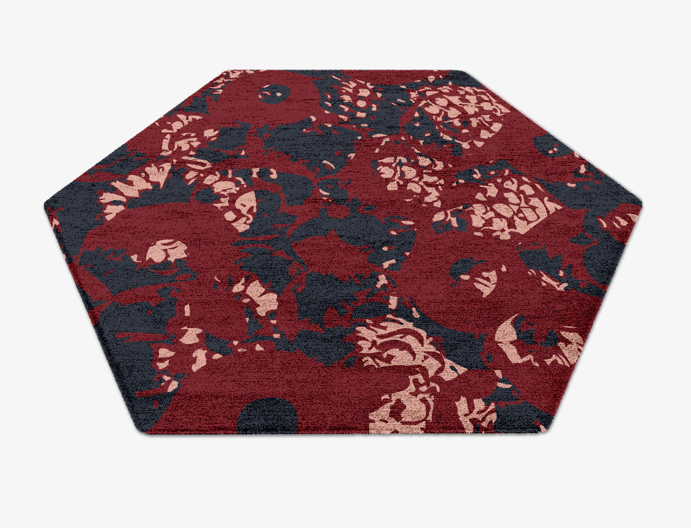 Zeitun Abstract Hexagon Hand Knotted Bamboo Silk Custom Rug by Rug Artisan