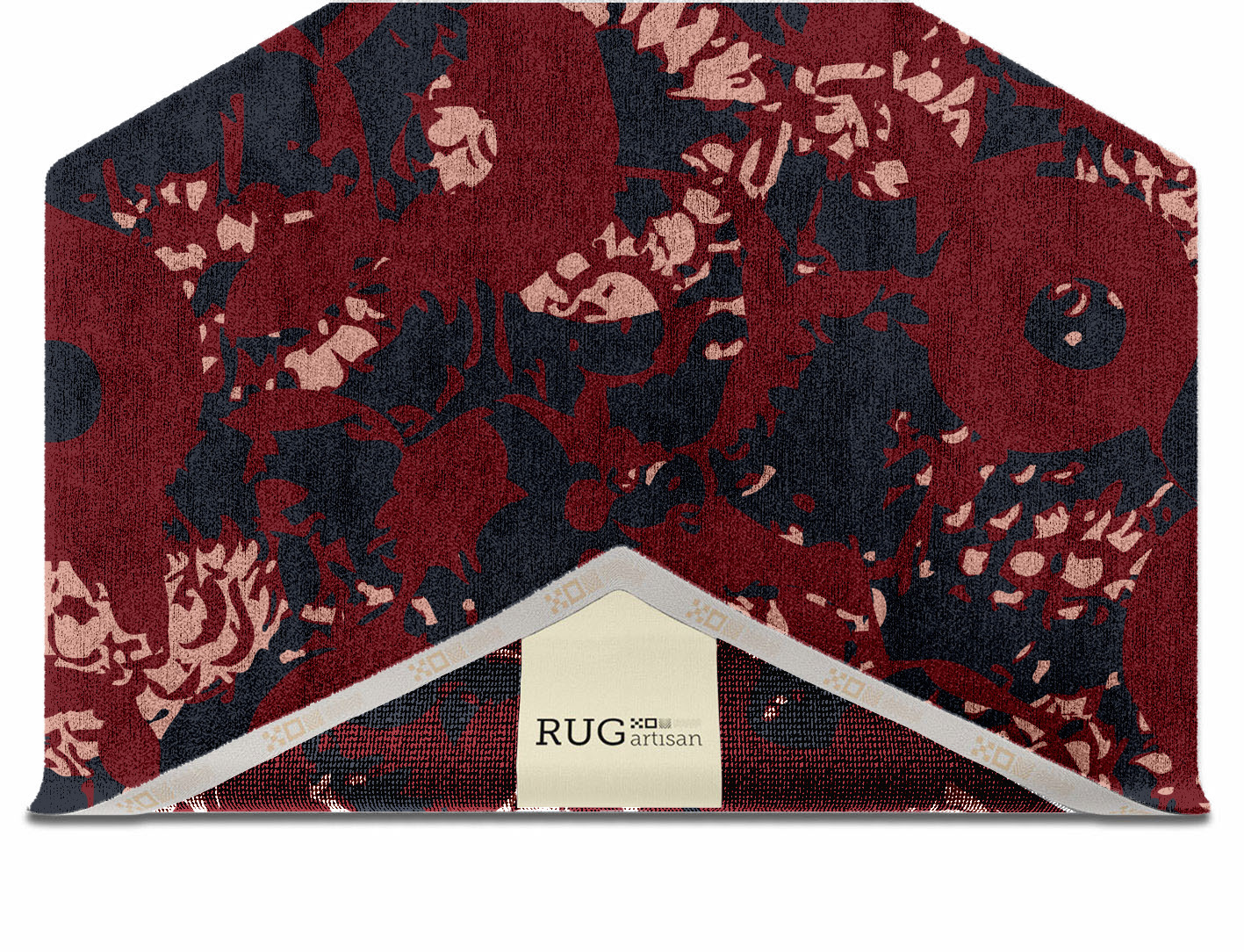 Zeitun Abstract Hexagon Hand Knotted Bamboo Silk Custom Rug by Rug Artisan