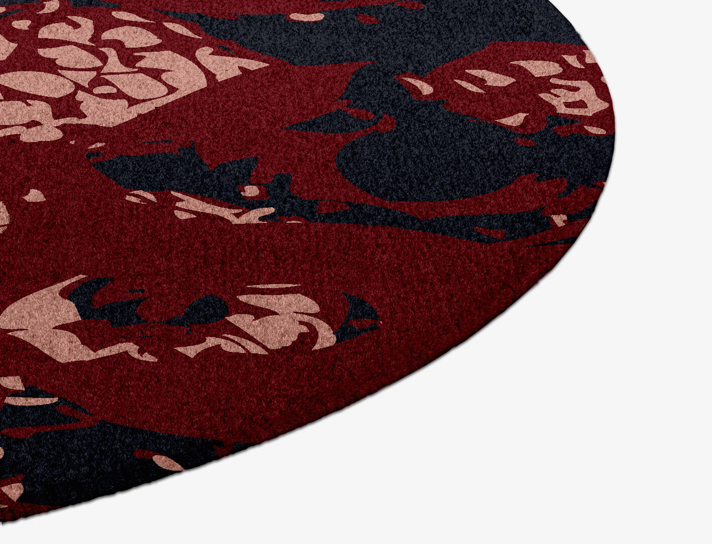 Zeitun Abstract Round Hand Knotted Tibetan Wool Custom Rug by Rug Artisan