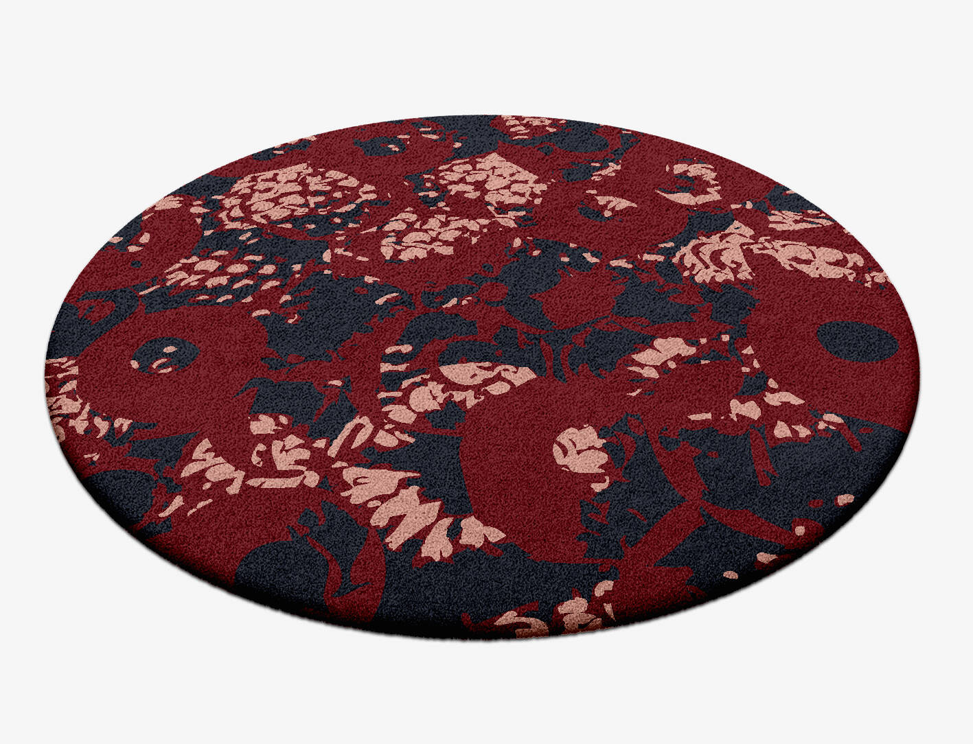 Zeitun Abstract Round Hand Tufted Pure Wool Custom Rug by Rug Artisan