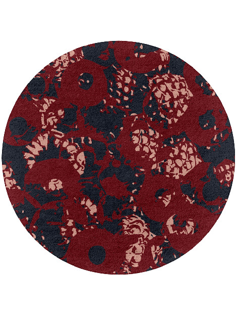 Zeitun Abstract Round Hand Tufted Pure Wool Custom Rug by Rug Artisan