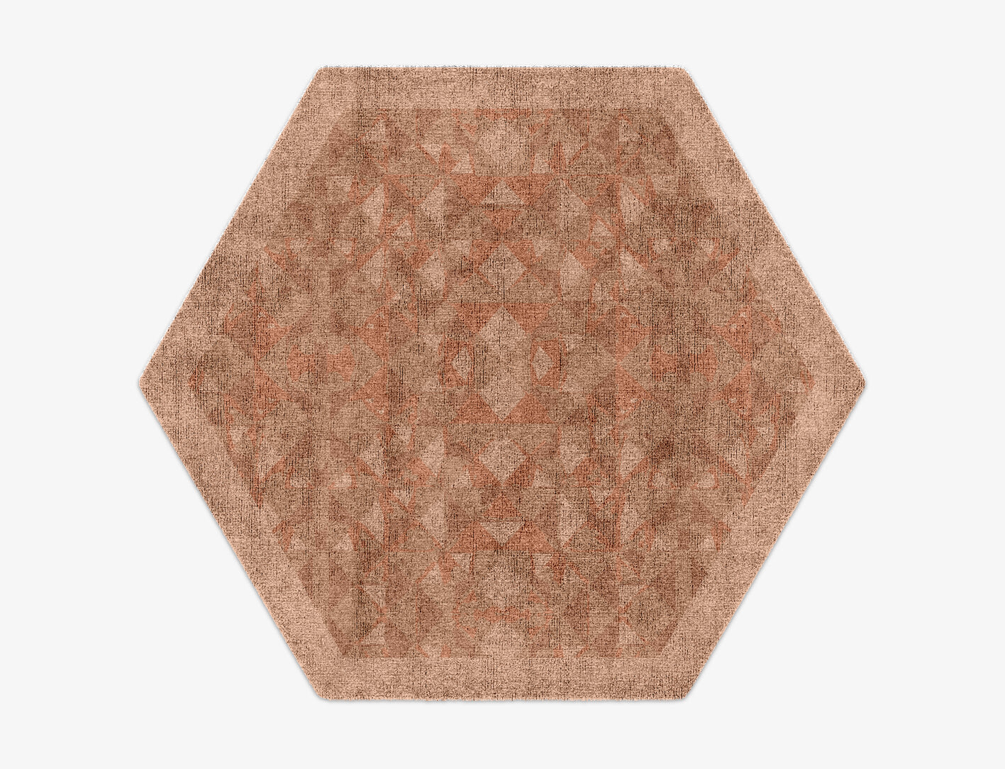 Zellige Origami Hexagon Hand Knotted Bamboo Silk Custom Rug by Rug Artisan