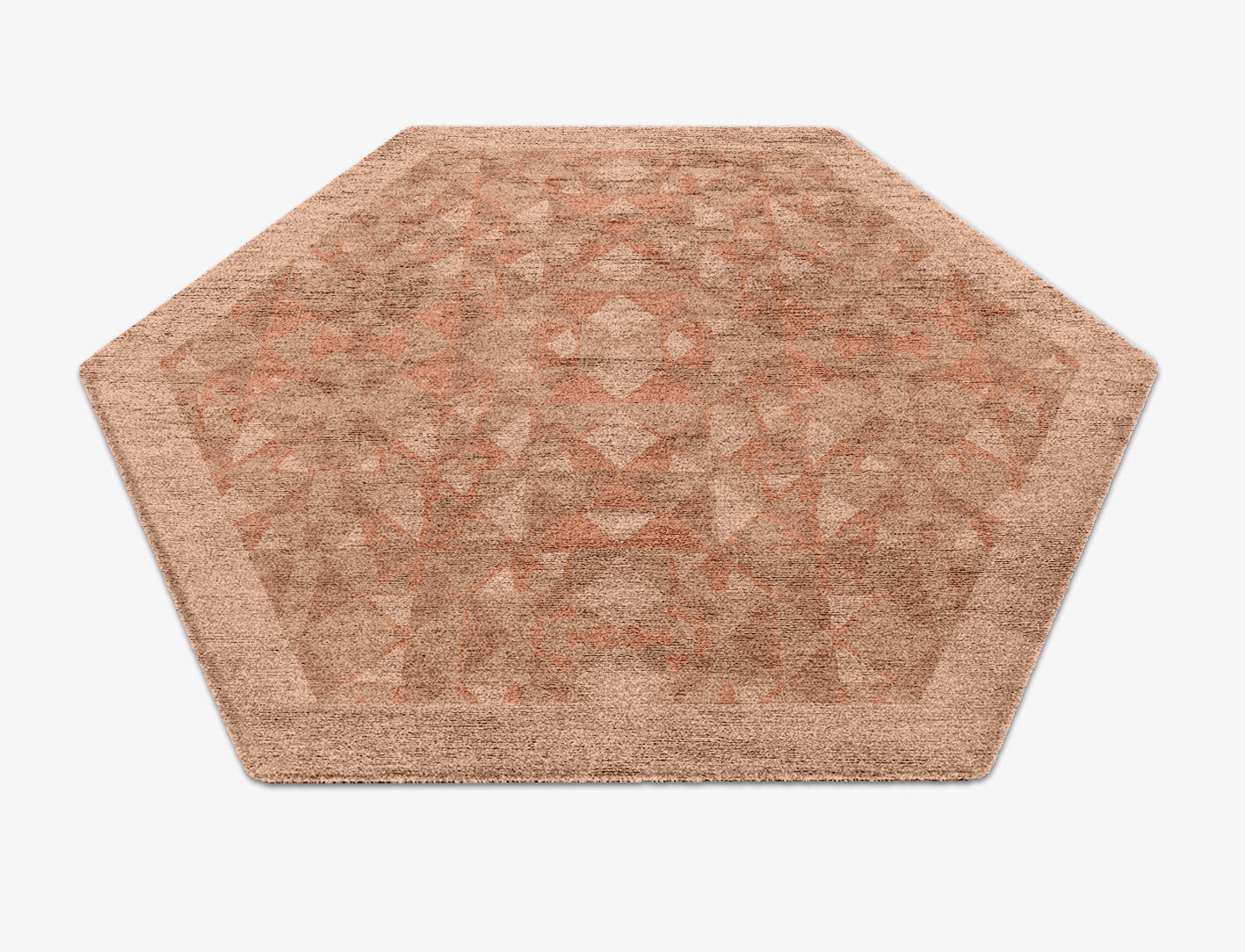 Zellige Origami Hexagon Hand Knotted Bamboo Silk Custom Rug by Rug Artisan