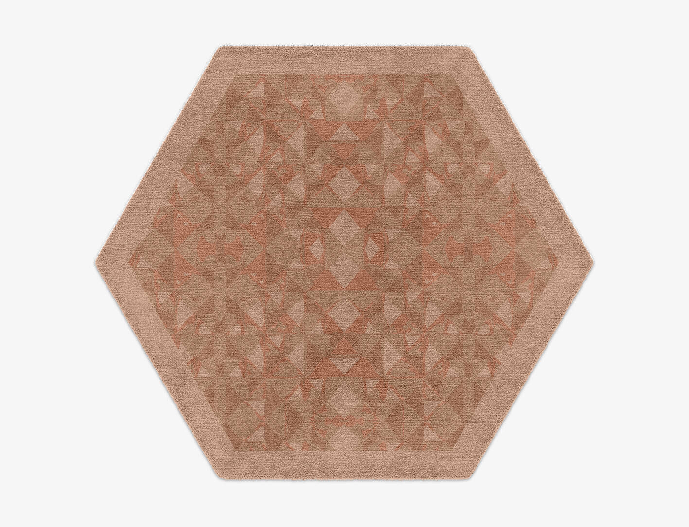 Zellige Origami Hexagon Hand Knotted Tibetan Wool Custom Rug by Rug Artisan