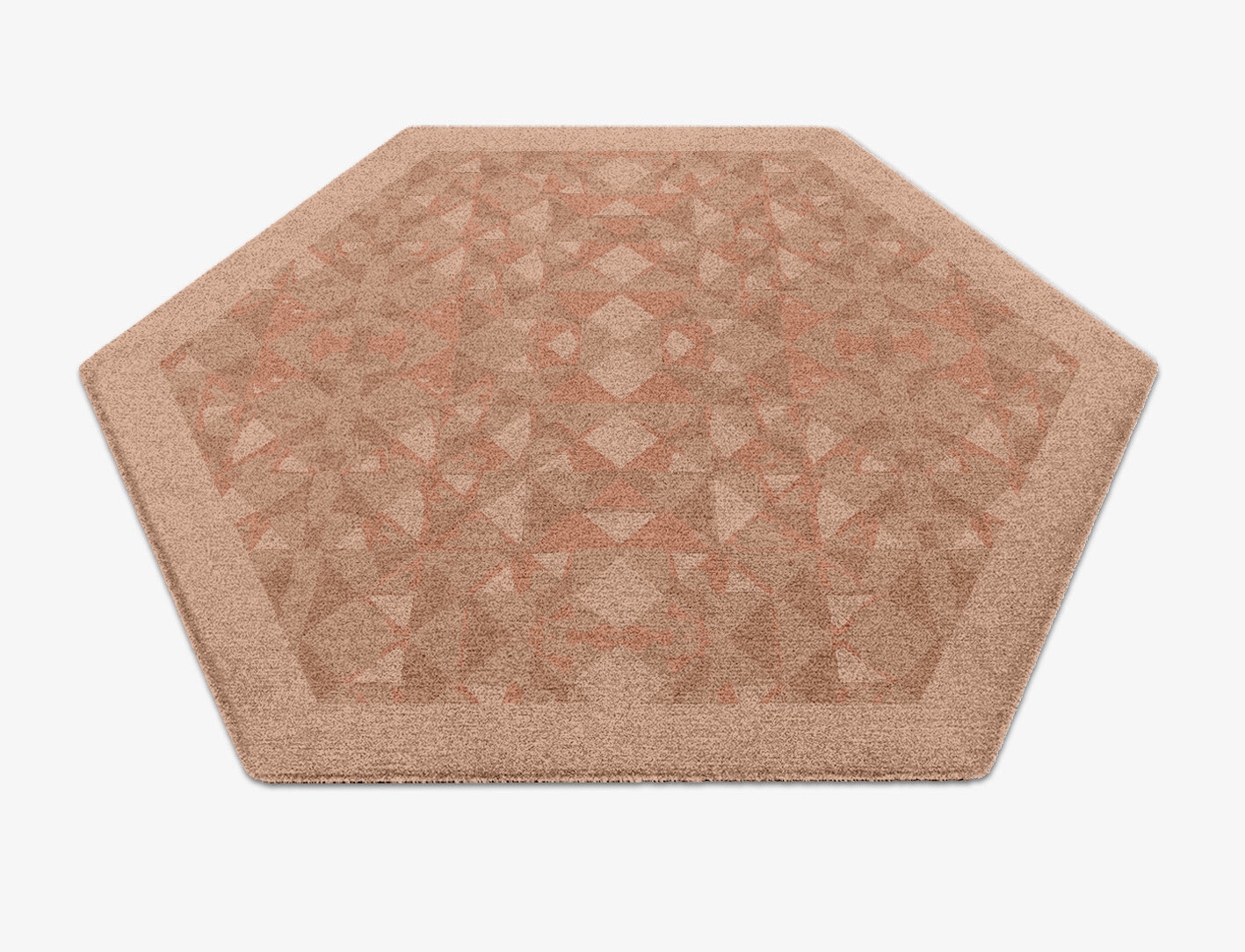Zellige Origami Hexagon Hand Knotted Tibetan Wool Custom Rug by Rug Artisan