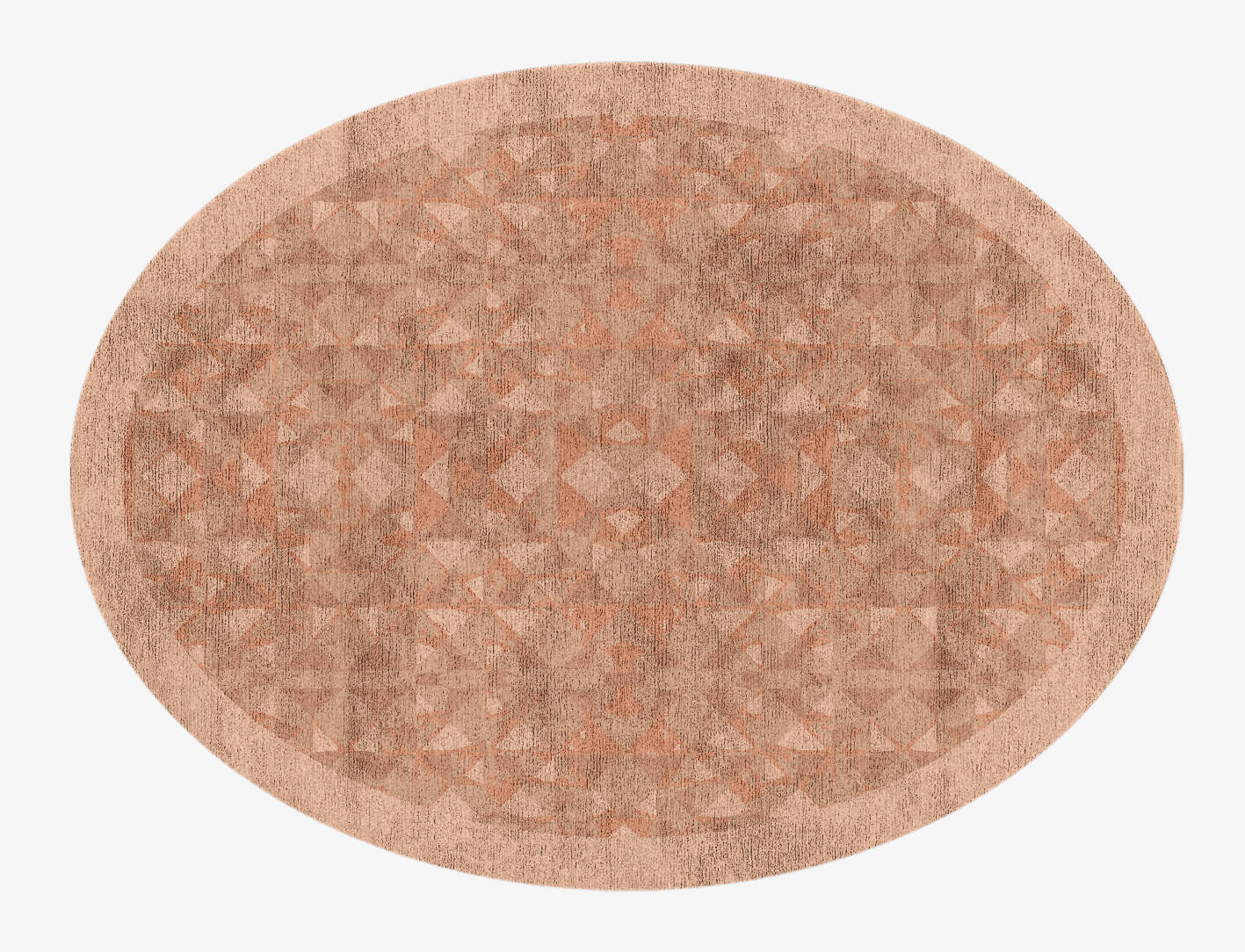 Zellige Origami Oval Hand Knotted Bamboo Silk Custom Rug by Rug Artisan