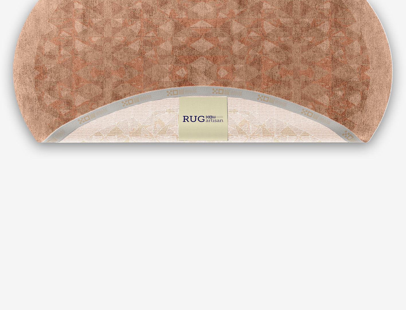 Zellige Origami Oval Hand Knotted Bamboo Silk Custom Rug by Rug Artisan