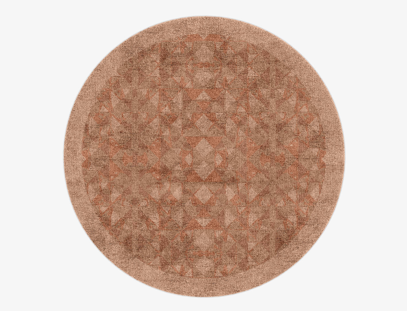 Zellige Origami Round Hand Knotted Bamboo Silk Custom Rug by Rug Artisan