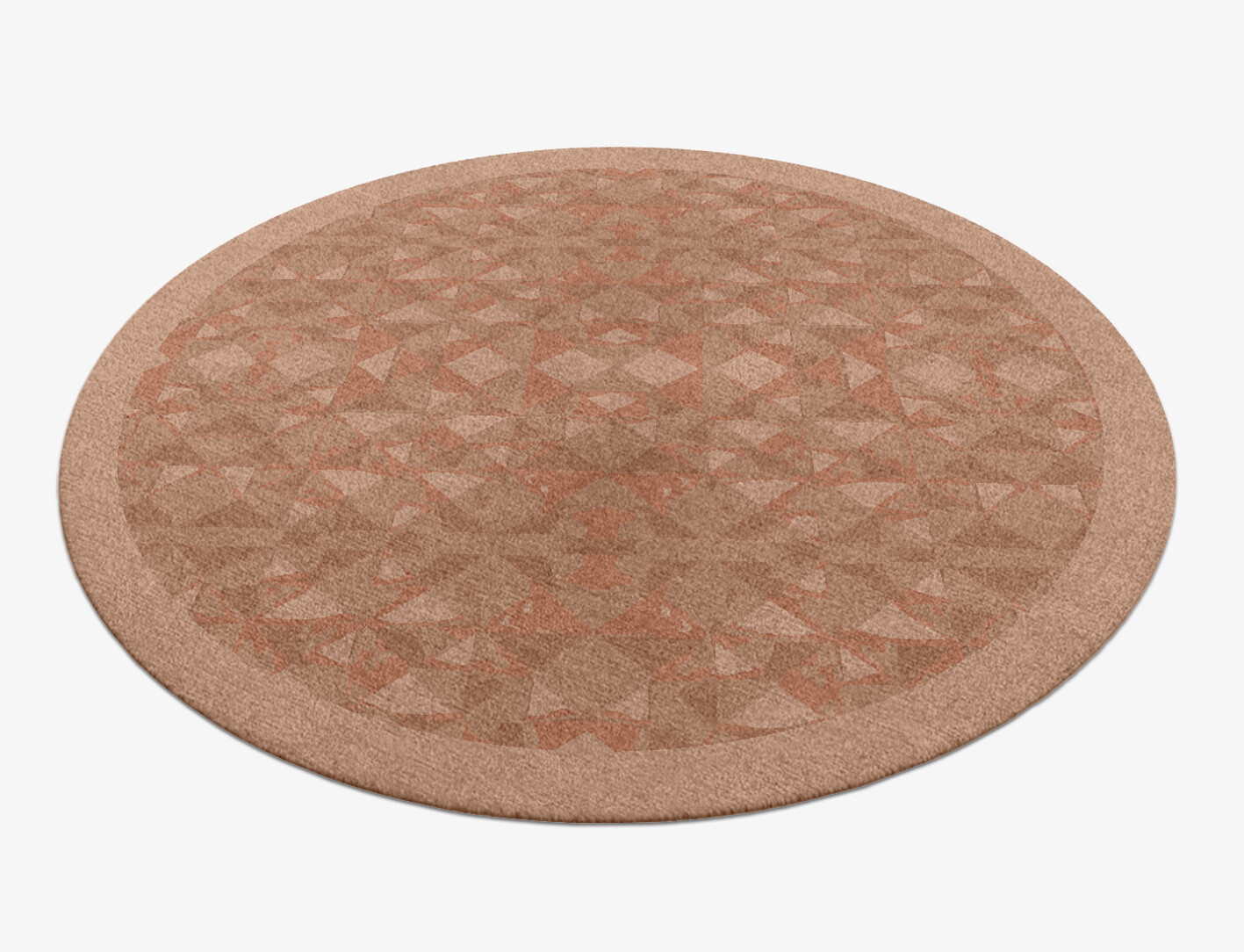 Zellige Origami Round Hand Knotted Tibetan Wool Custom Rug by Rug Artisan