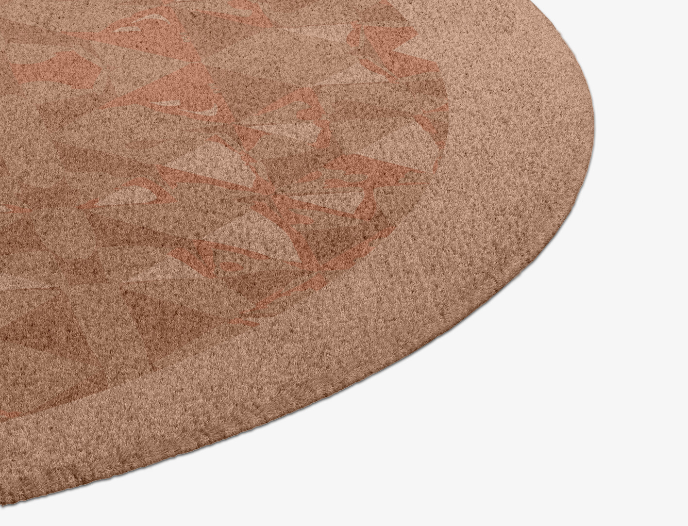 Zellige Origami Round Hand Knotted Tibetan Wool Custom Rug by Rug Artisan