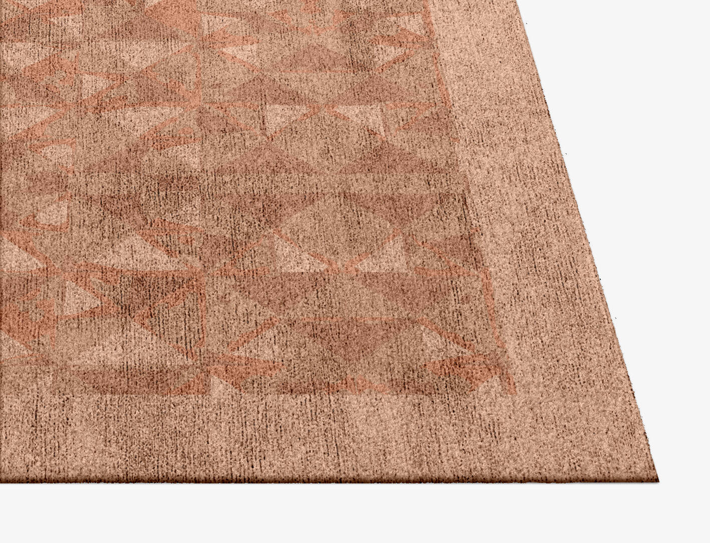 Zellige Origami Square Hand Knotted Bamboo Silk Custom Rug by Rug Artisan
