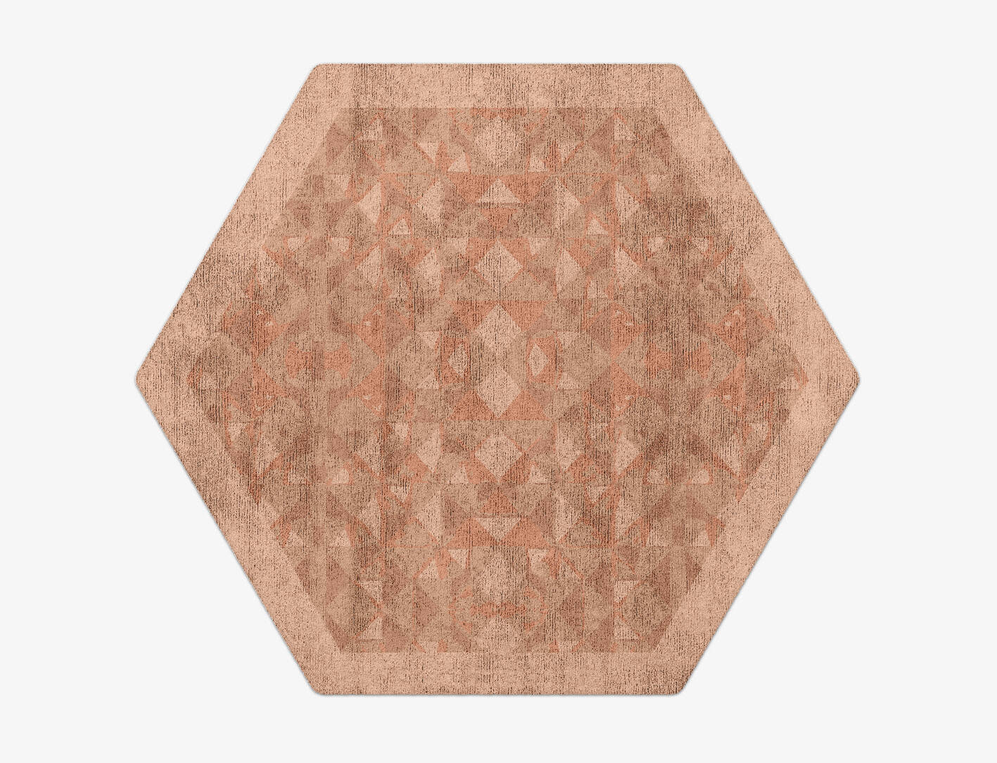 Zellige Origami Hexagon Hand Tufted Bamboo Silk Custom Rug by Rug Artisan