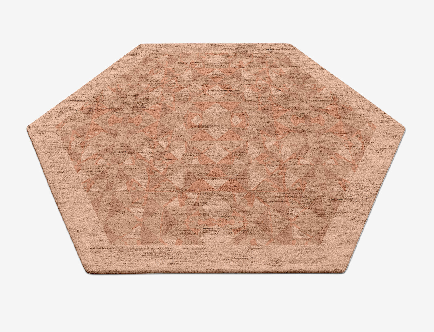 Zellige Origami Hexagon Hand Tufted Bamboo Silk Custom Rug by Rug Artisan