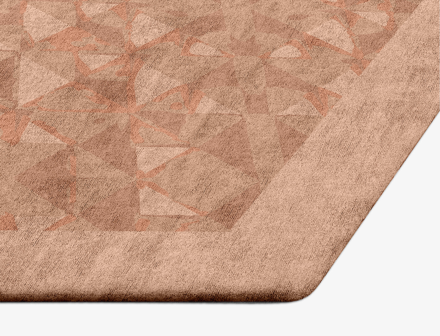 Zellige Origami Hexagon Hand Tufted Bamboo Silk Custom Rug by Rug Artisan