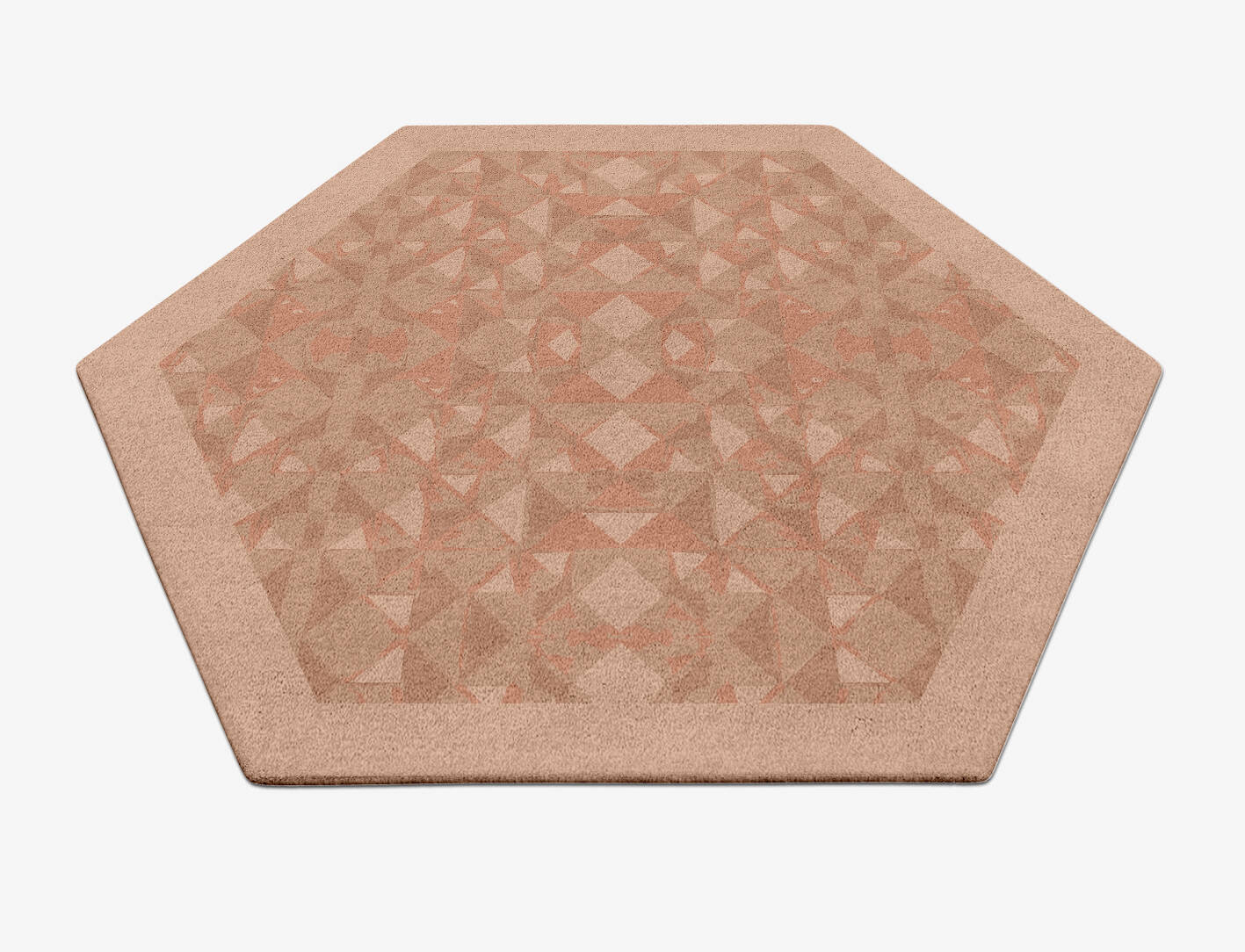 Zellige Origami Hexagon Hand Tufted Pure Wool Custom Rug by Rug Artisan