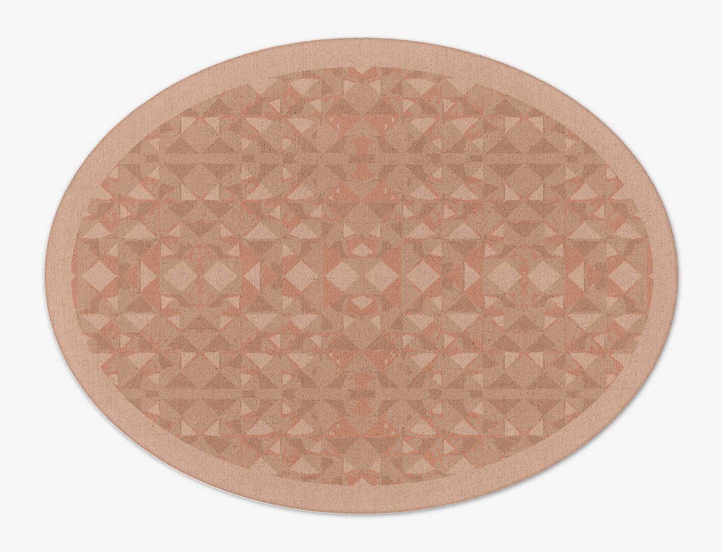 Zellige Origami Oval Hand Tufted Pure Wool Custom Rug by Rug Artisan