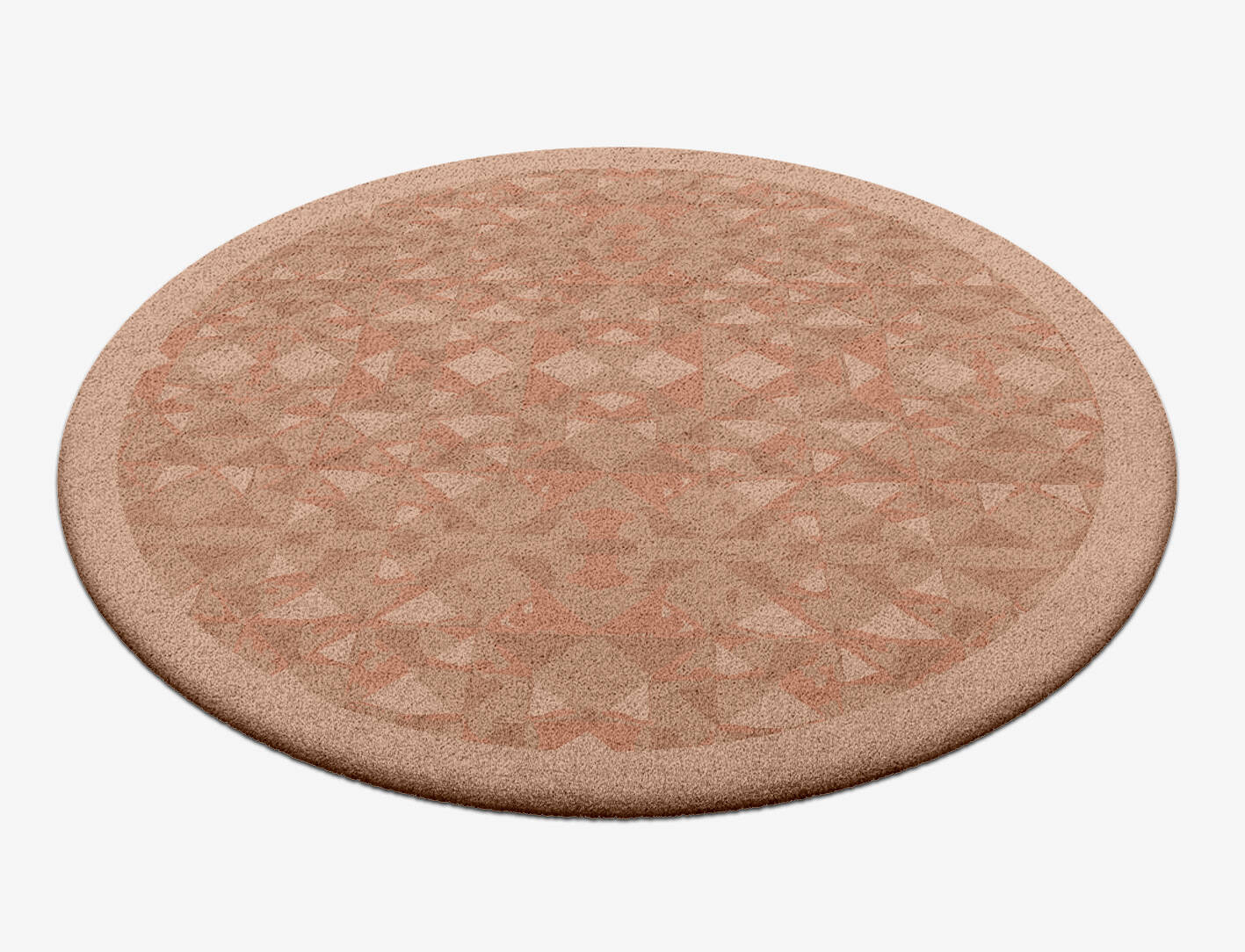Zellige Origami Round Hand Tufted Pure Wool Custom Rug by Rug Artisan